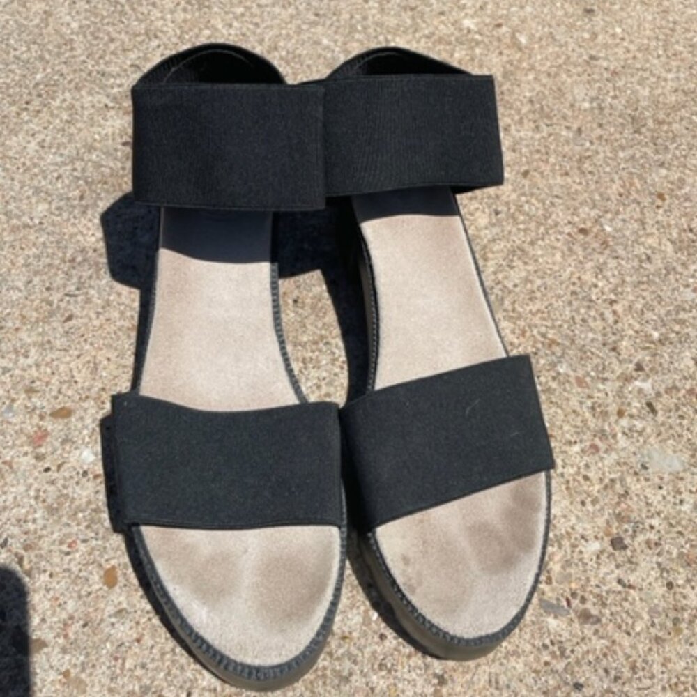 Charleston Shoe Co "New Monterey" Womens Sandals Size 9 Black